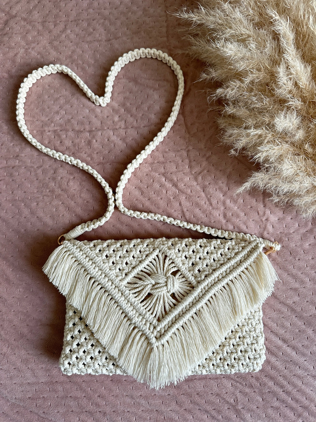 Sac bandoulière en macramé [SUR COMMANDE]