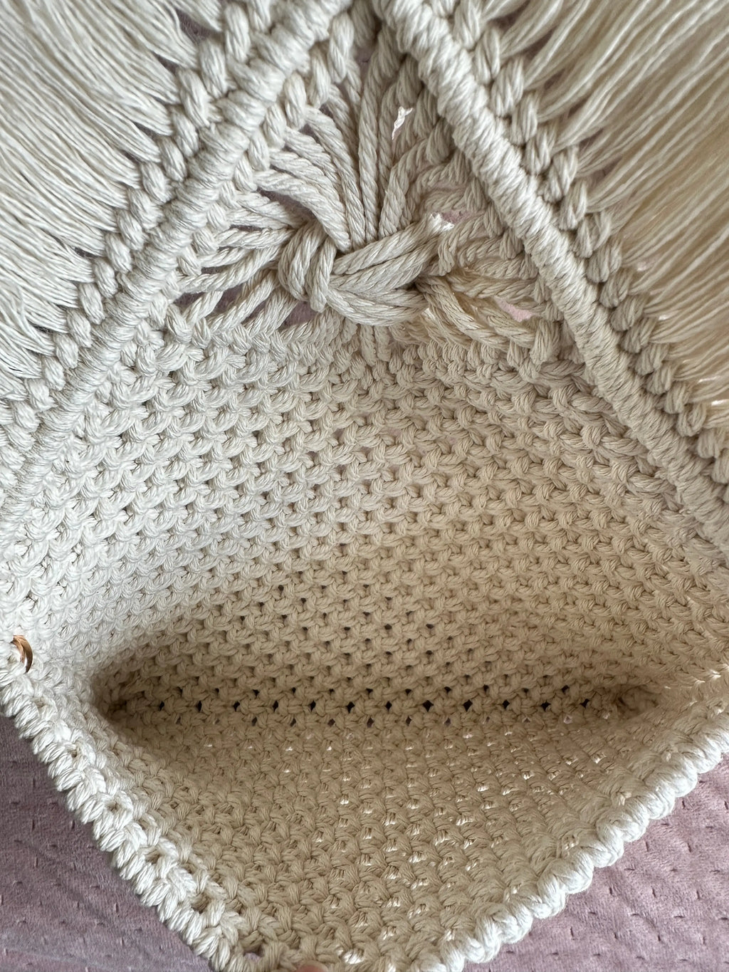 Sac bandoulière en macramé [SUR COMMANDE]