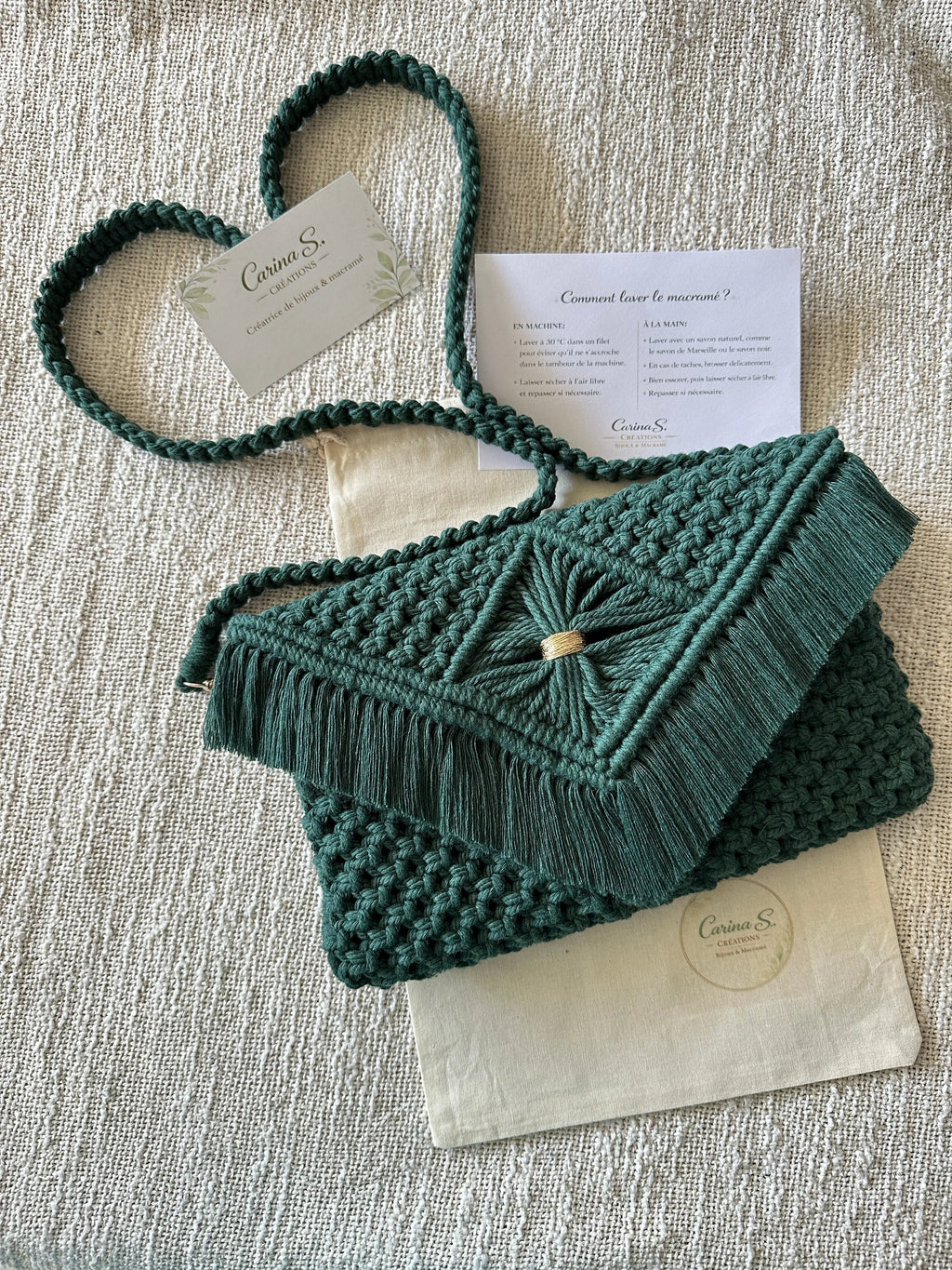 Sac bandoulière en macramé [SUR COMMANDE]