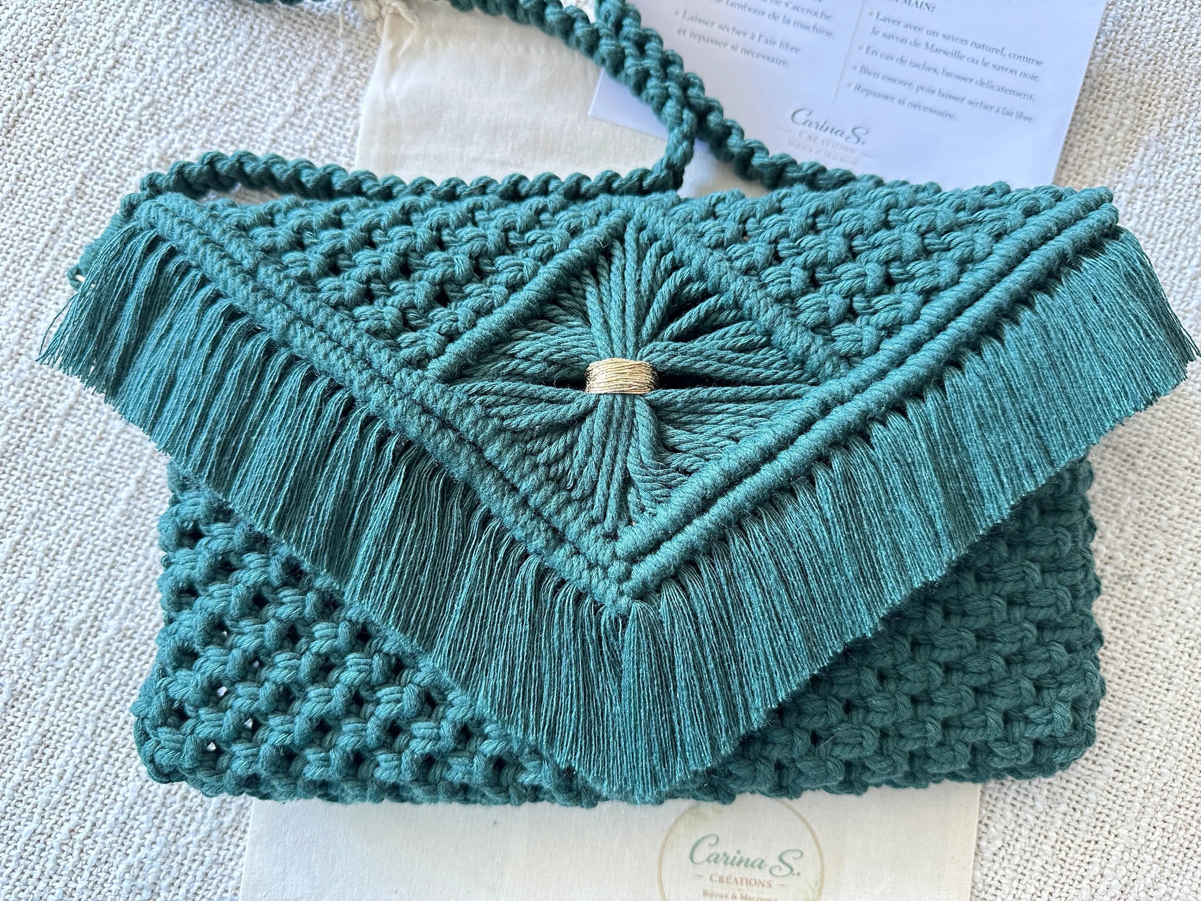 Sac bandoulière en macramé [SUR COMMANDE]