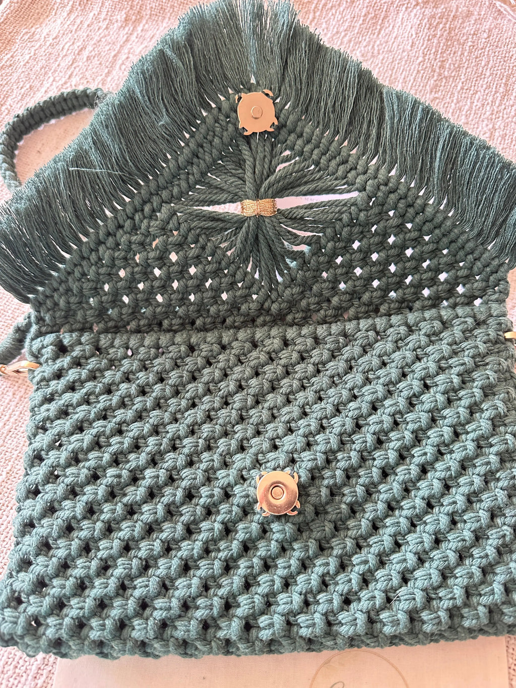 Sac bandoulière en macramé [SUR COMMANDE]