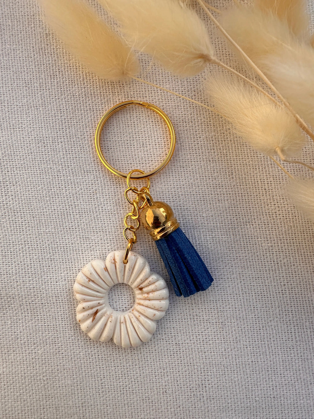 Porte-clés fleurs en Pâte Polymère
