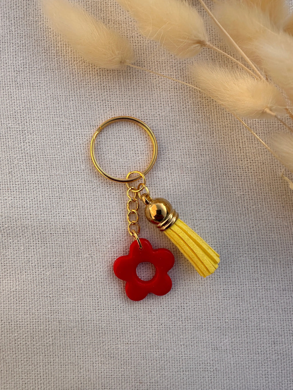 Porte-clés fleurs en Pâte Polymère