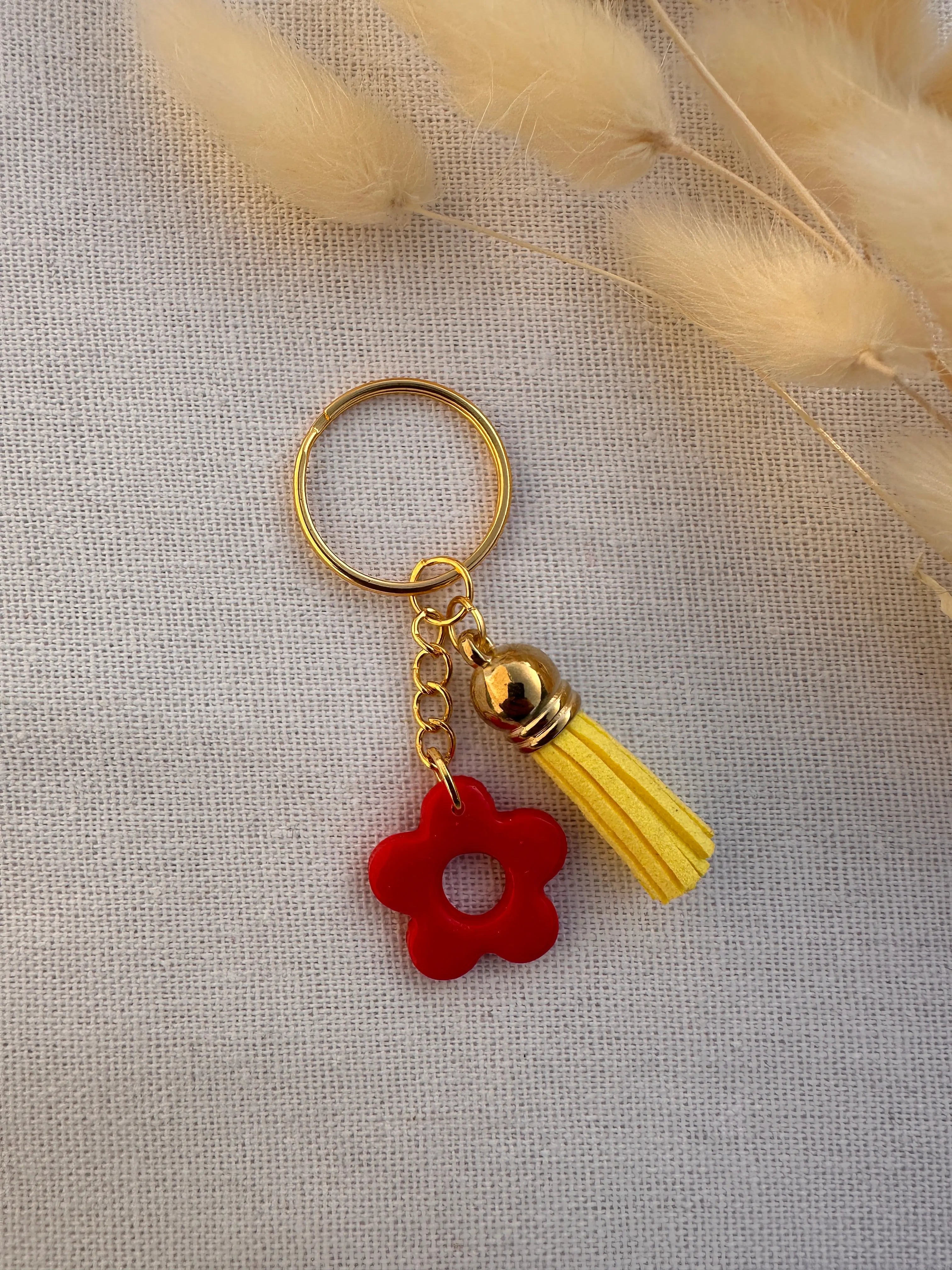 Porte-clés fleurs en Pâte Polymère