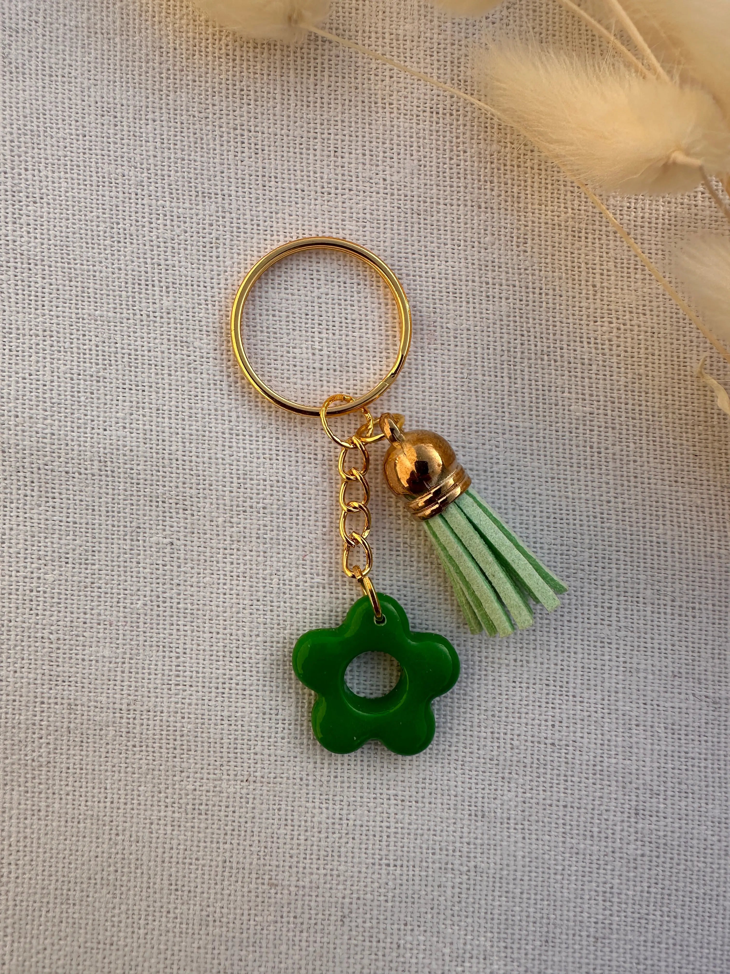 Porte-clés fleurs en Pâte Polymère