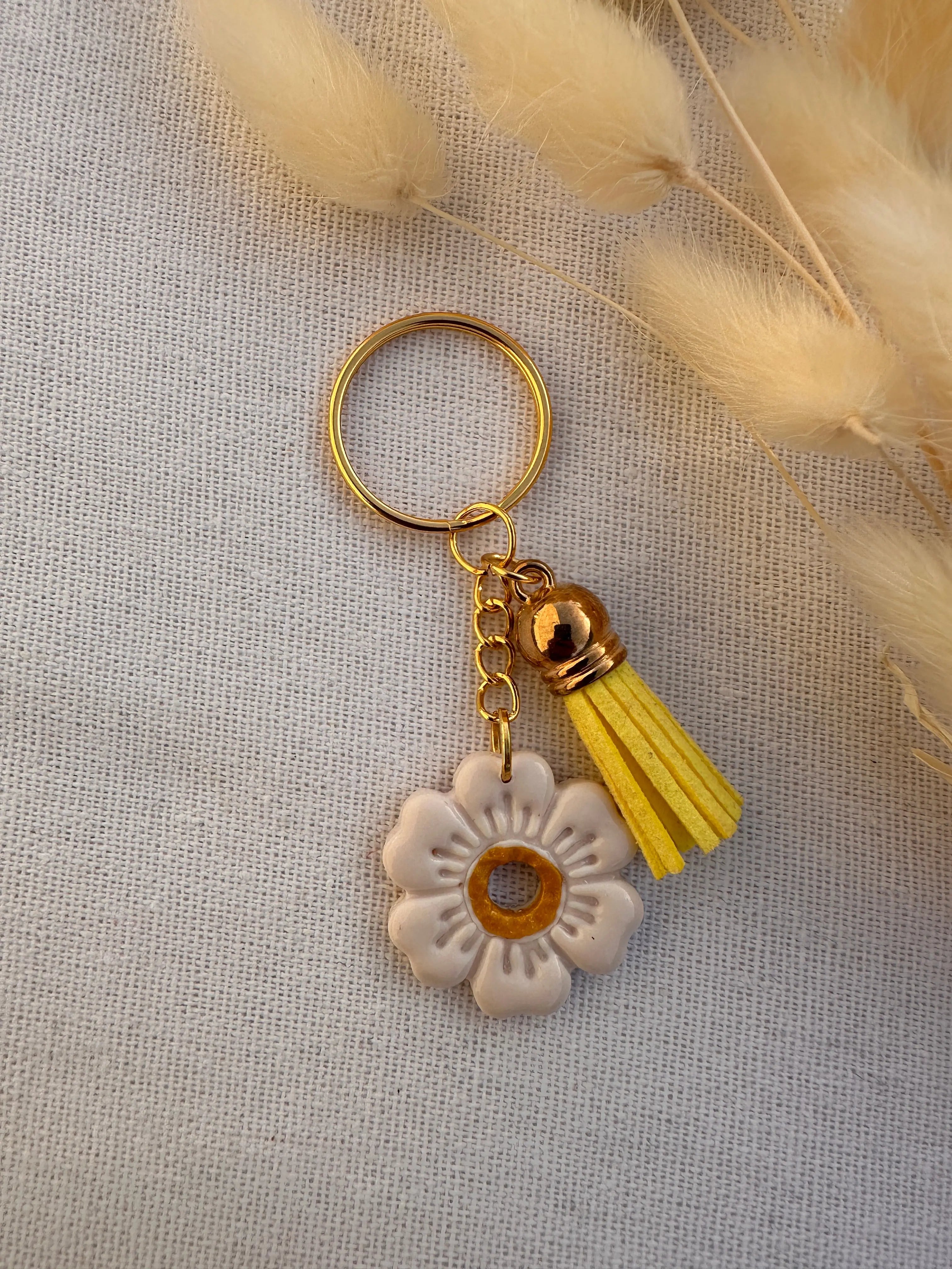 Porte-clés fleurs en Pâte Polymère