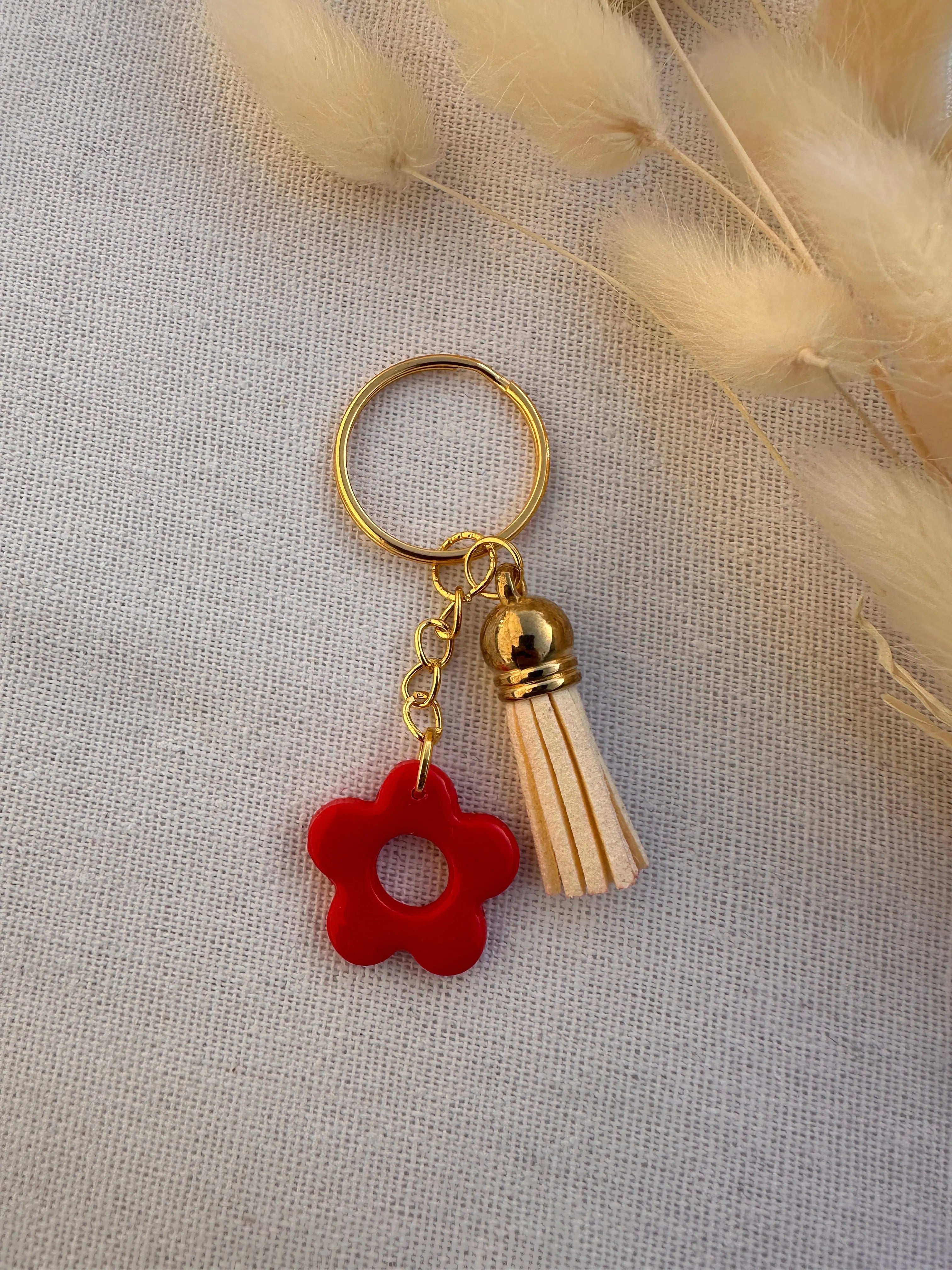 Porte-clés fleurs en Pâte Polymère