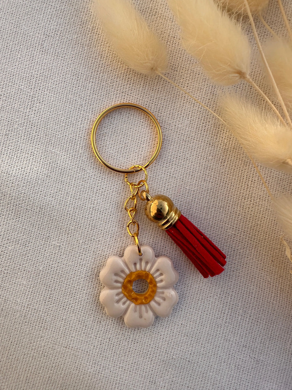 Porte-clés fleurs en Pâte Polymère
