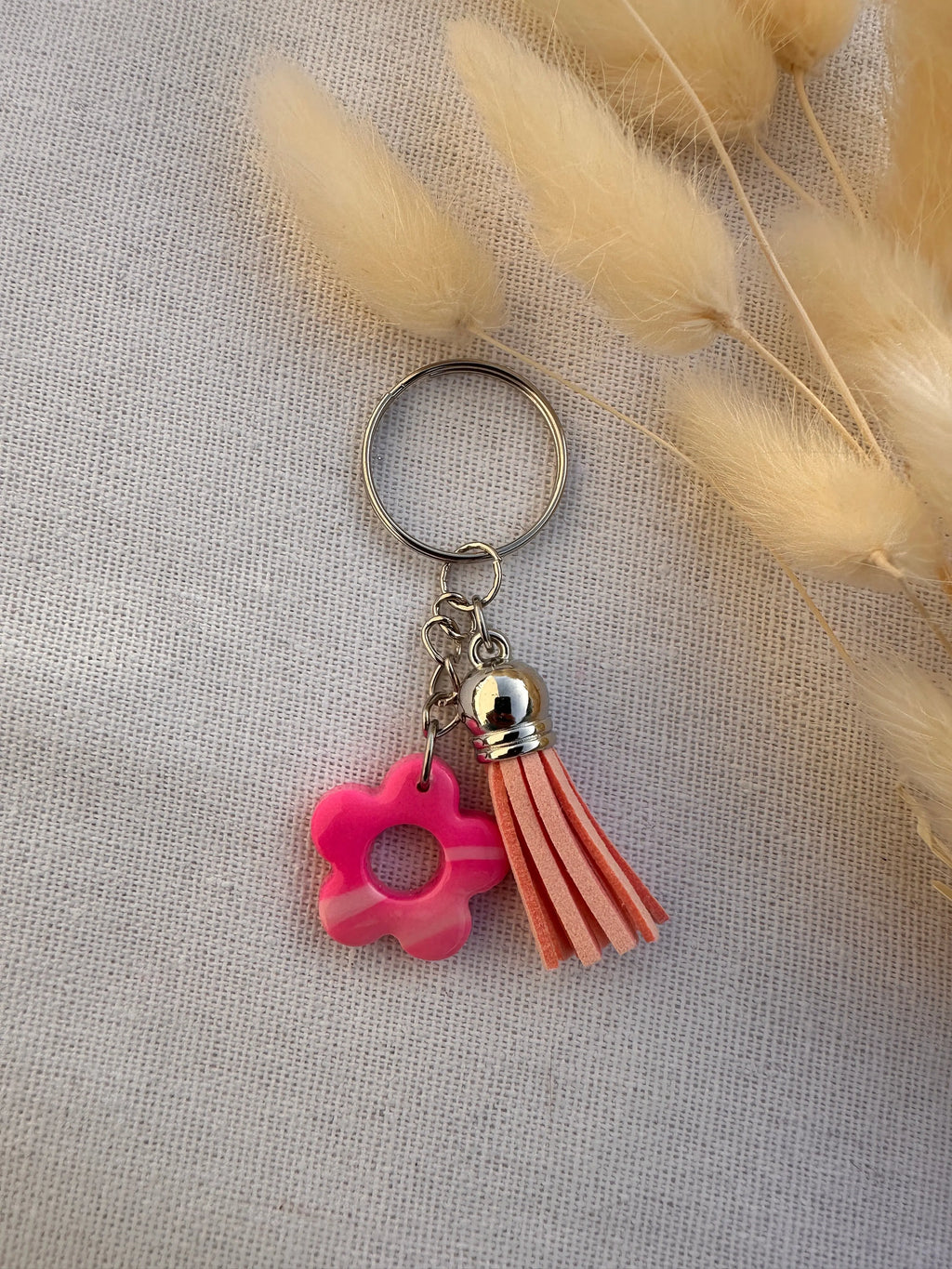 Porte-clés fleurs en Pâte Polymère
