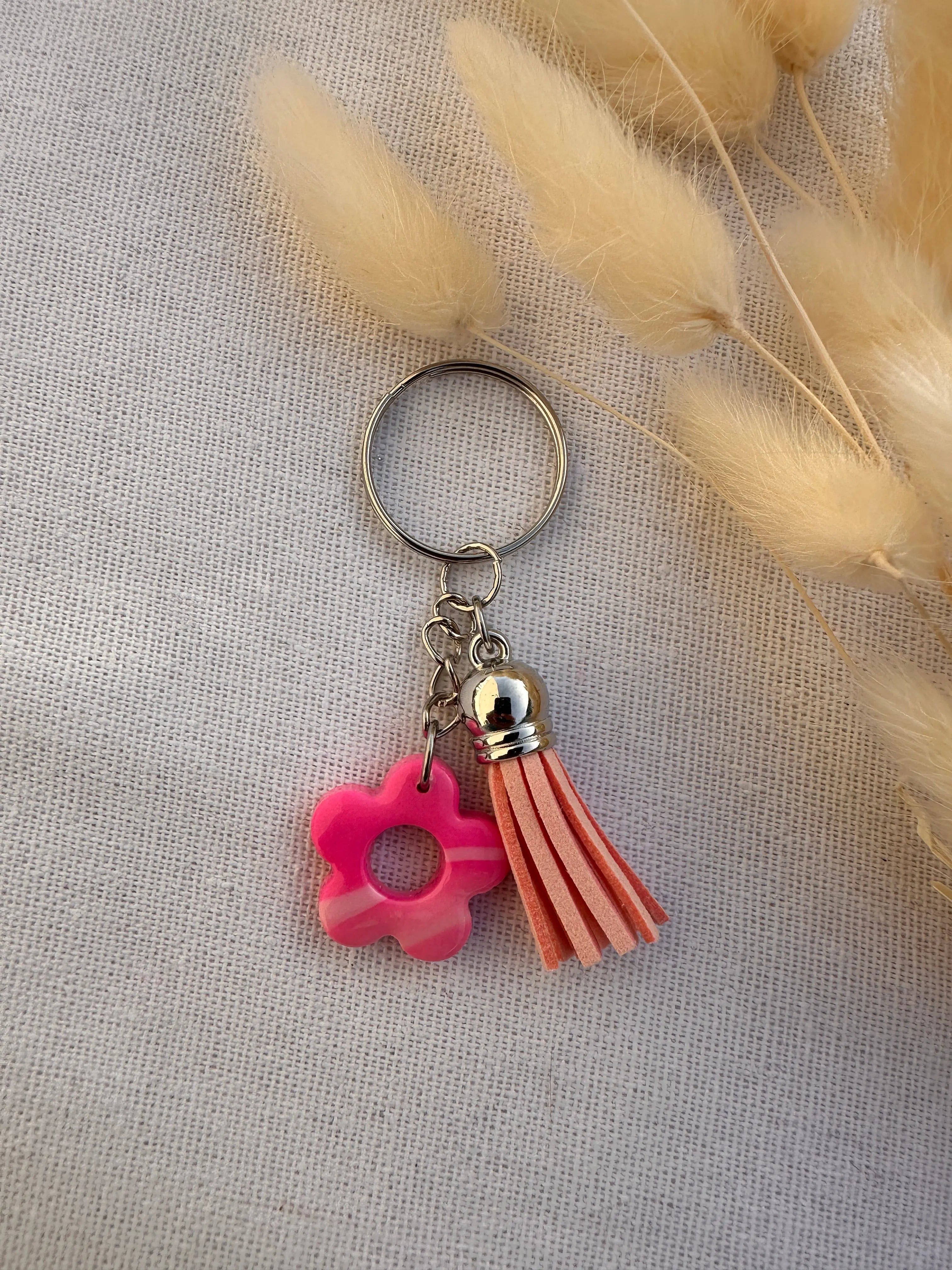 Porte-clés fleurs en Pâte Polymère