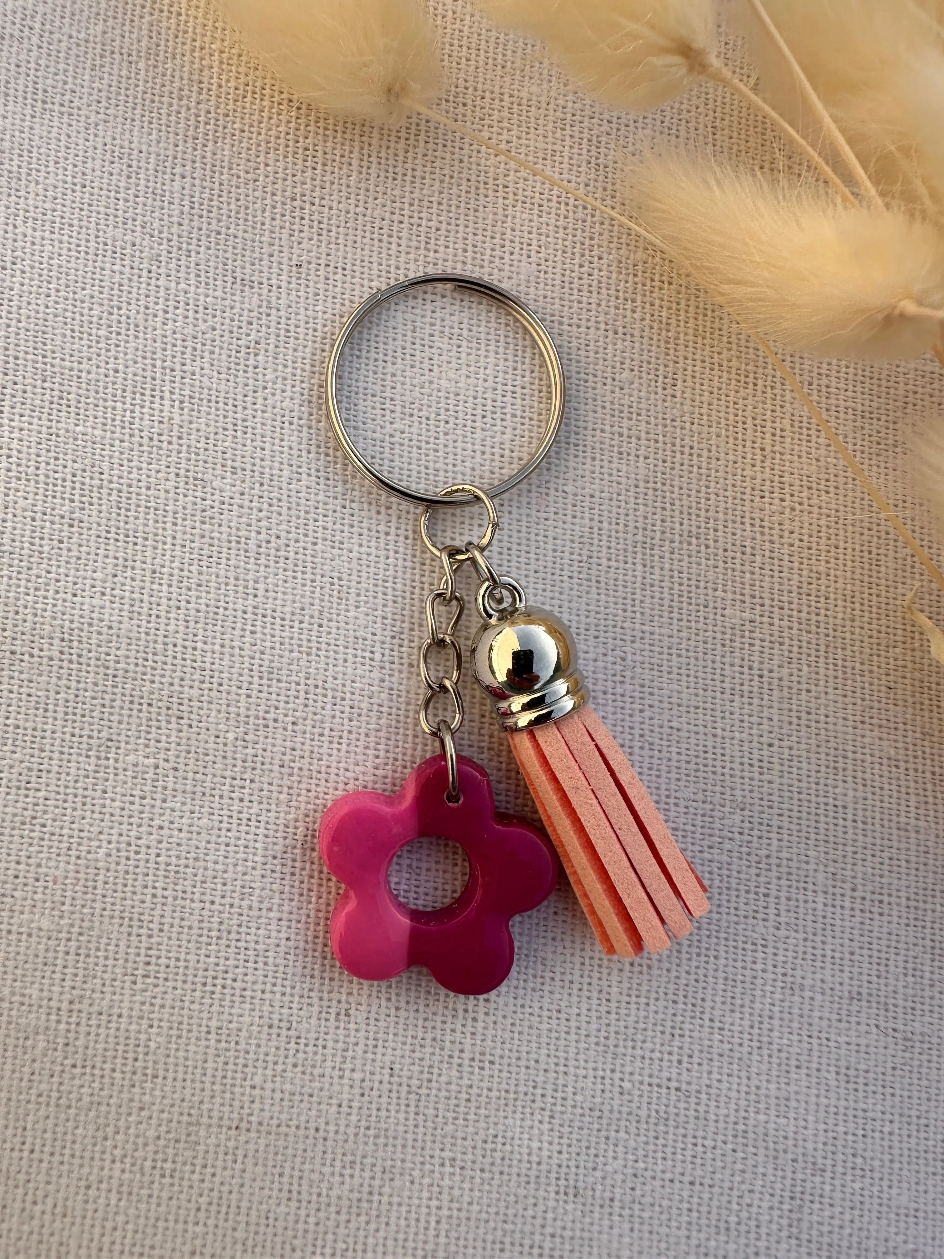 Porte-clés fleurs en Pâte Polymère