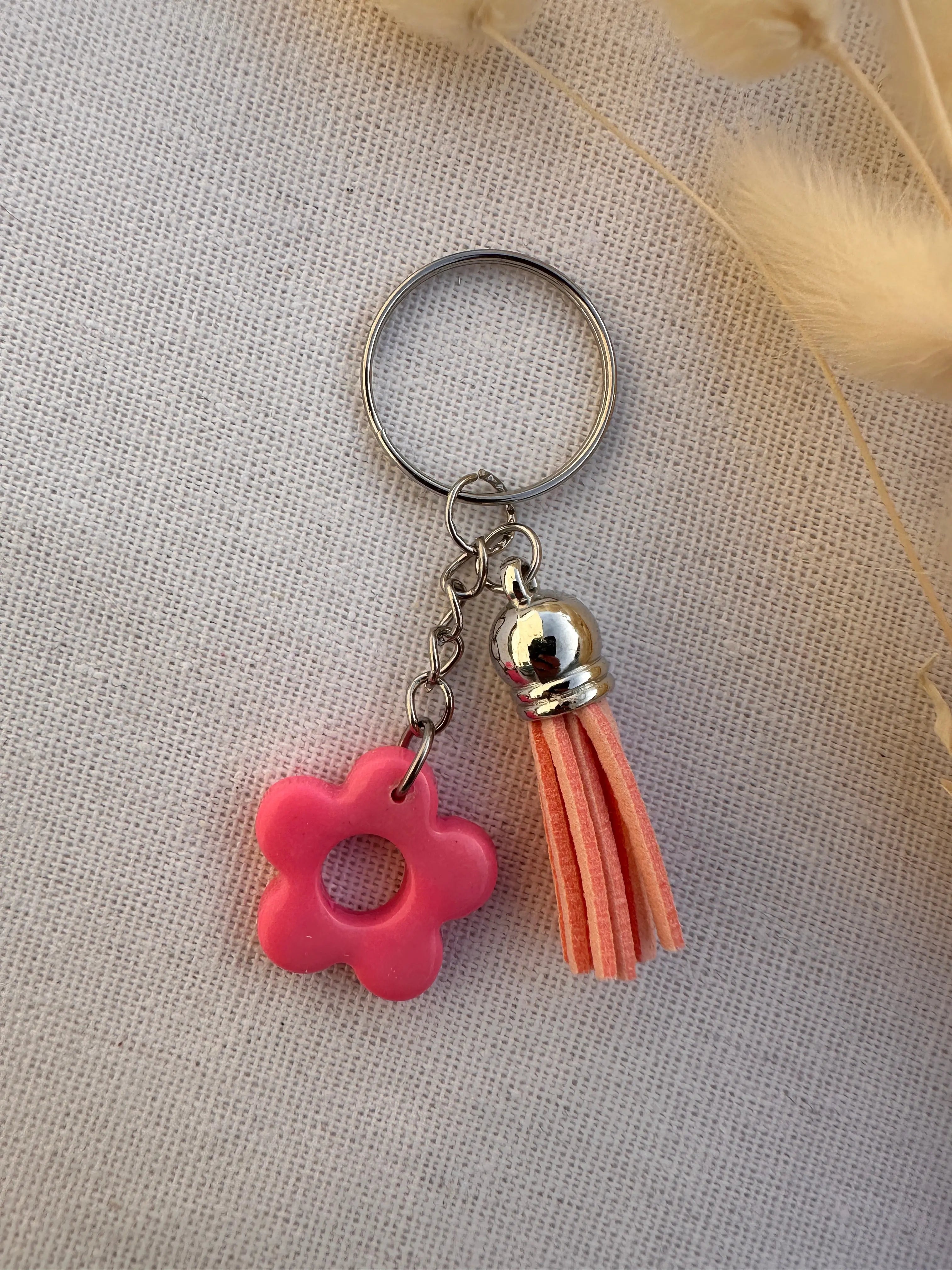 Porte-clés fleurs en Pâte Polymère