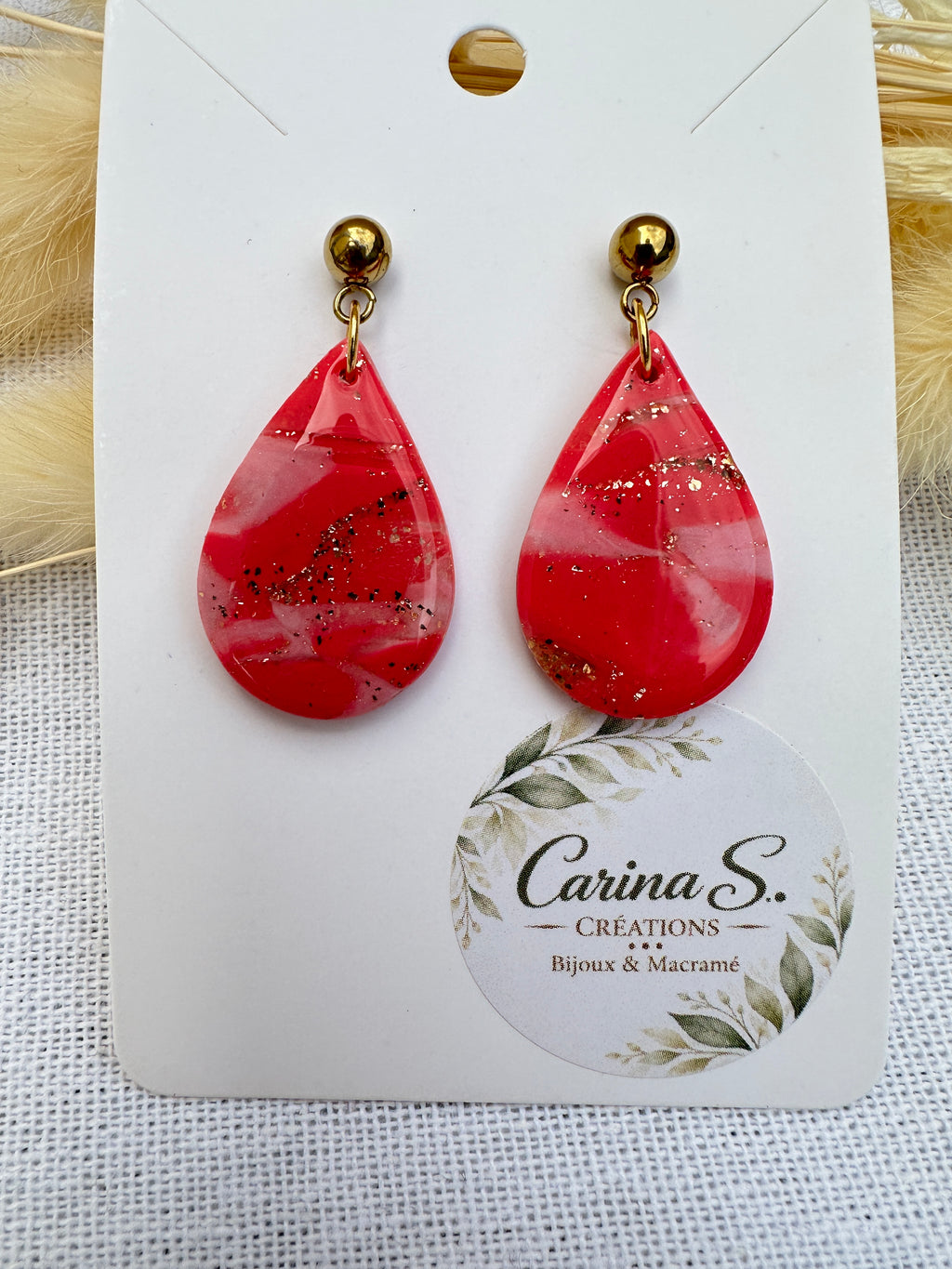 Boucles d’oreilles – Octobre Rose 🎀