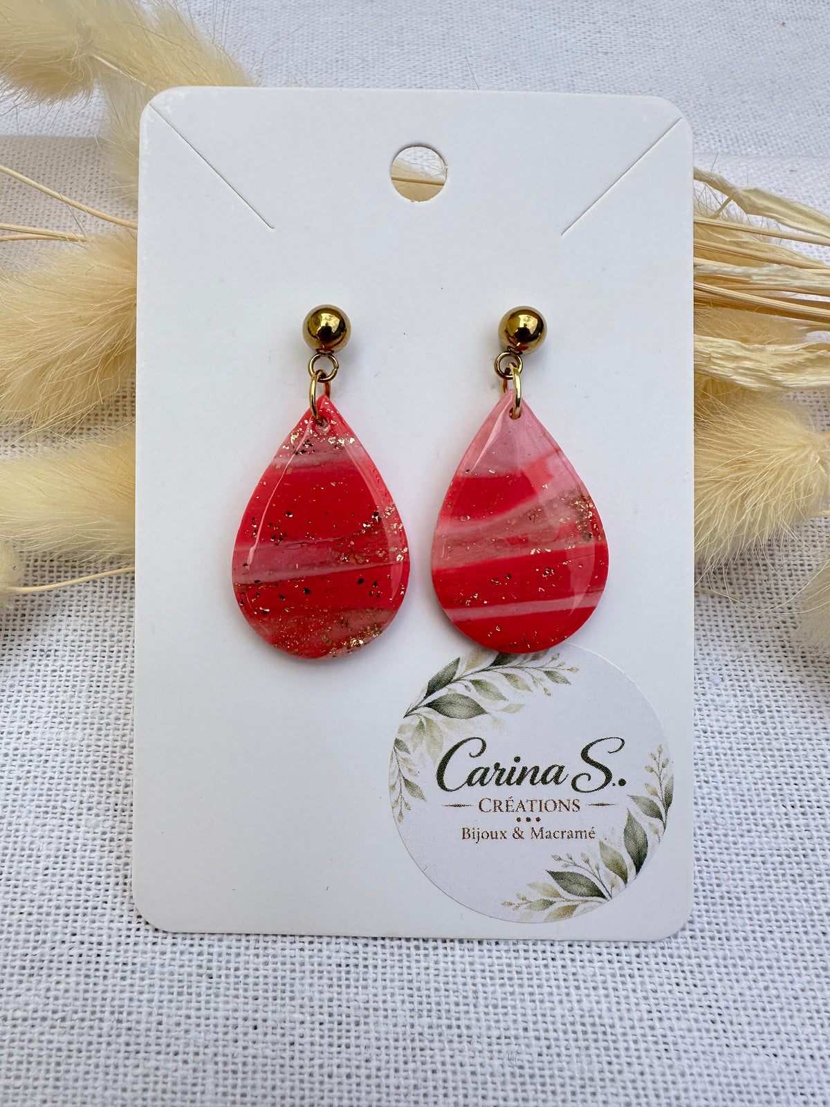 Boucles d’oreilles – Octobre Rose 🎀