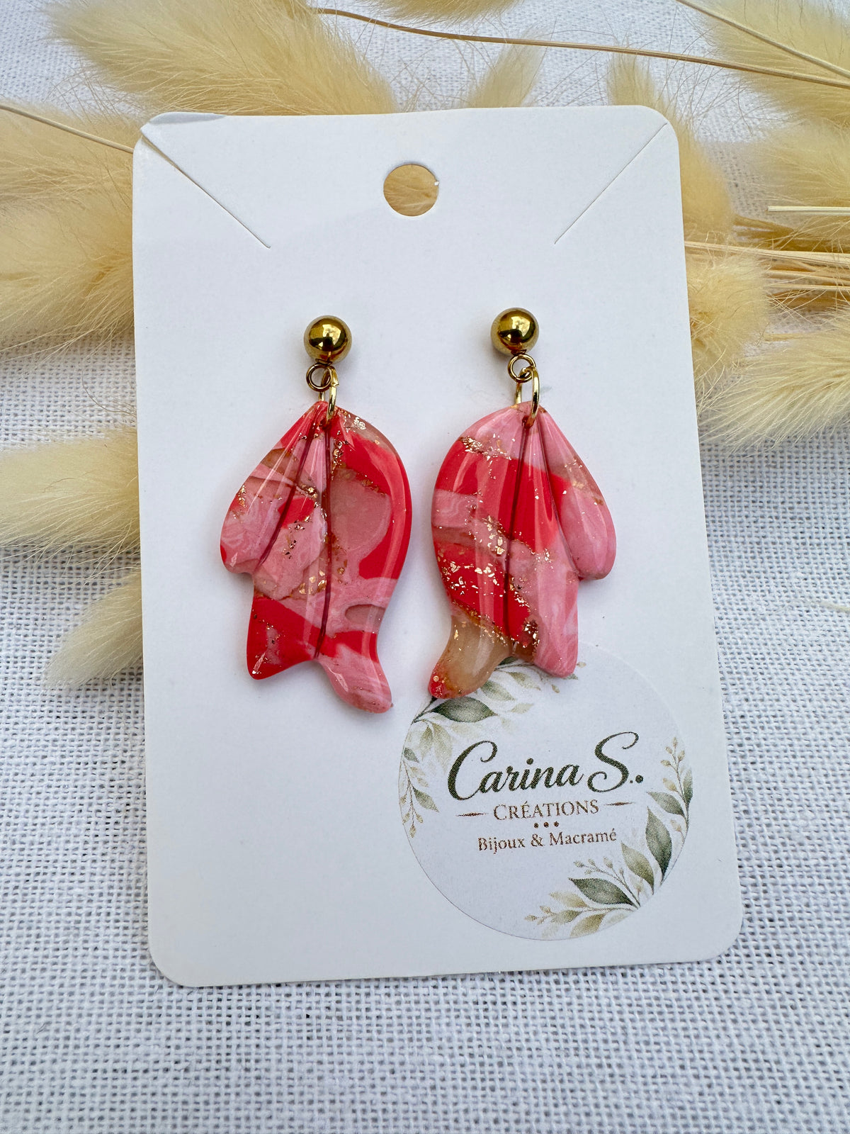 Boucles d’oreilles – Octobre Rose 🎀