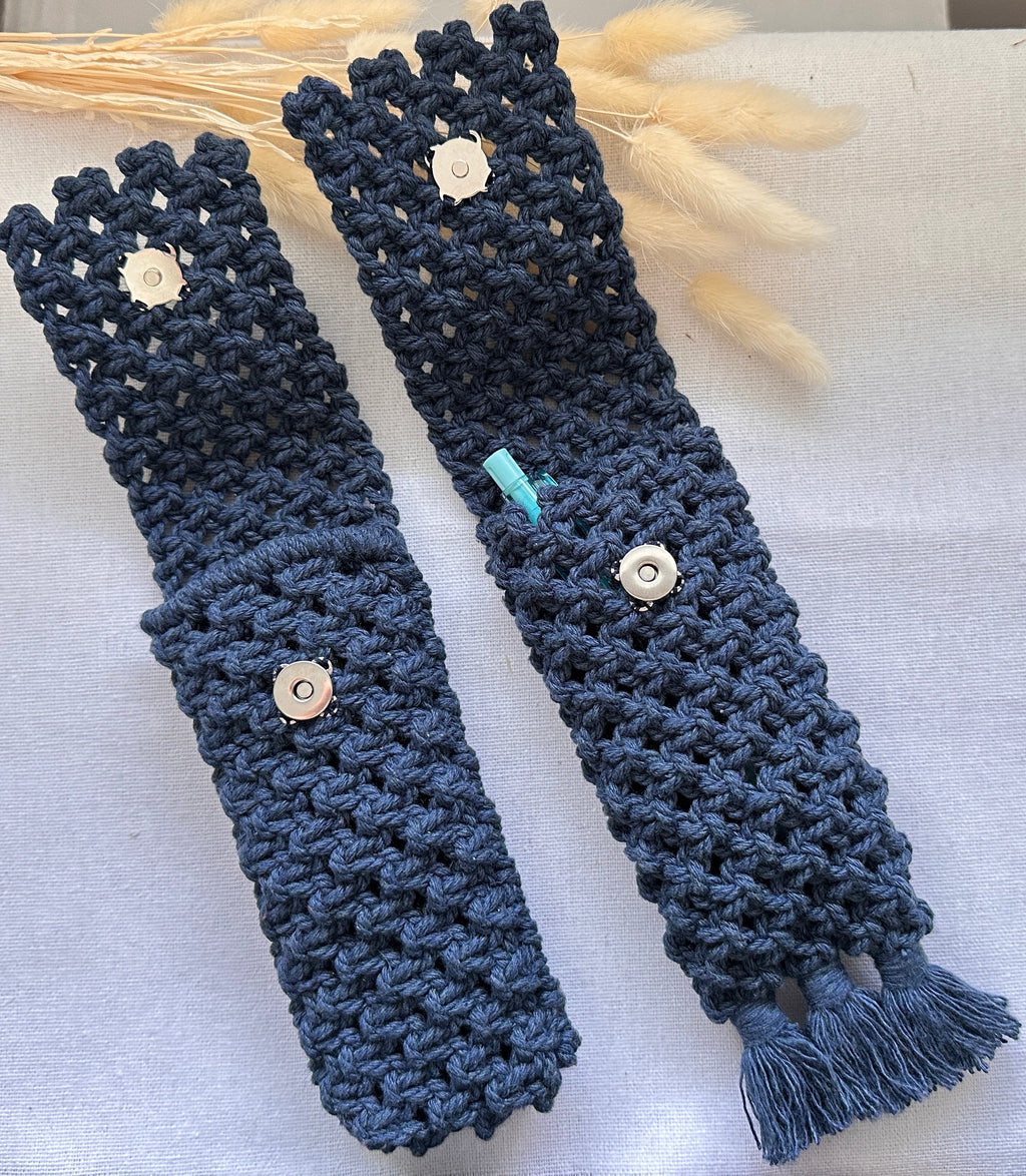 Étui à stylo en macramé[SUR COMMANDE]